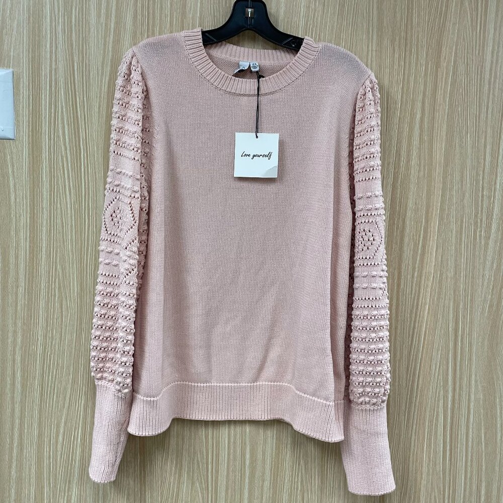 NWT Grace + Karma Pink Sweater Size 2X